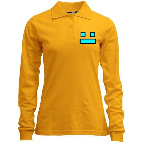 Женский лонгслив поло «Geometry Dash Smile»