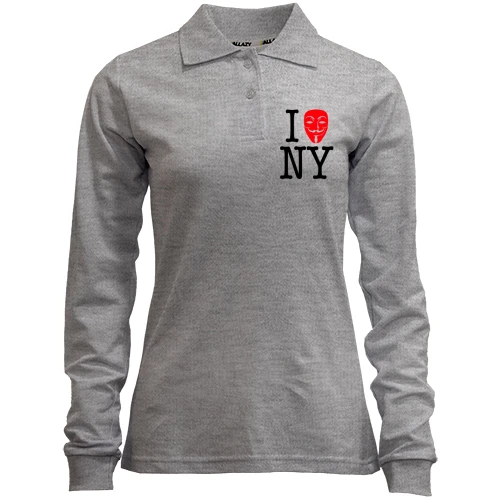 Женский лонгслив поло I Anonymous NY