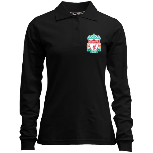 Женский лонгслив поло с цветной эмблемой Liverpool