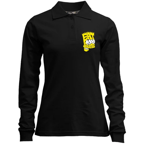 Женский лонгслив поло Eat my shirts в виде Симпсона
