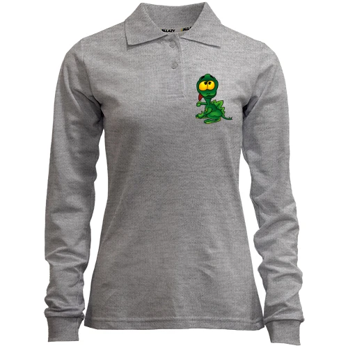 Женский лонгслив поло Green Dragon