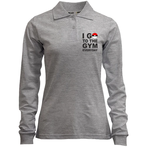 Женский лонгслив поло Go to the gym
