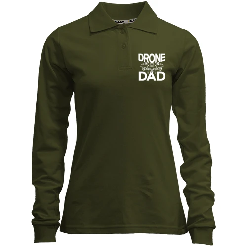 Женский лонгслив поло "Drone Dad"