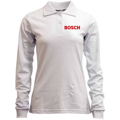 Женский лонгслив поло Bosch (мини лого)