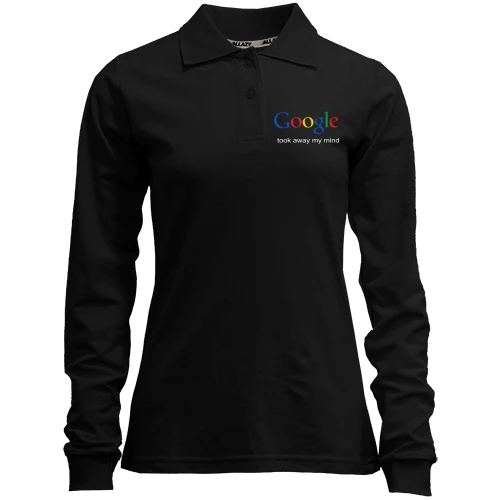 Женский лонгслив поло Google took away my mind