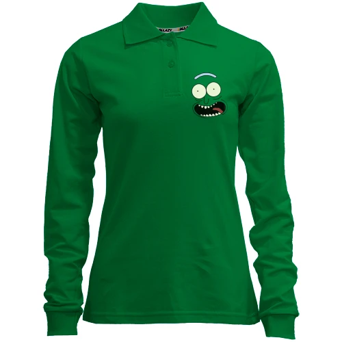 Женский лонгслив поло pickle Rick (рожица)
