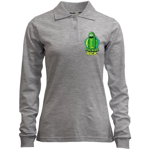 Женский лонгслив поло pickle Rick