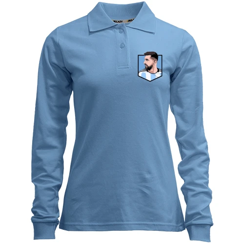 Женский лонгслив поло Lionel Messi logo