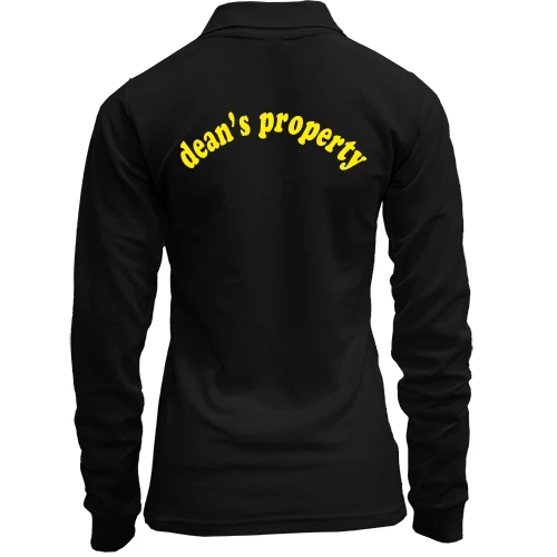 Женский лонгслив поло "Dean's property"