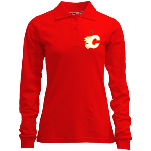 Женский лонгслив поло Calgary Flames