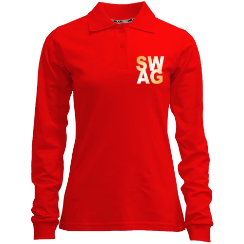 Женский лонгслив поло SW-AG