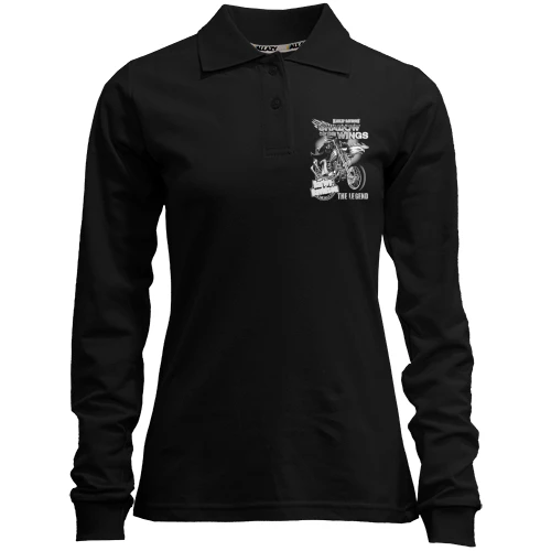 Женский лонгслив поло HD Shadow of the wings