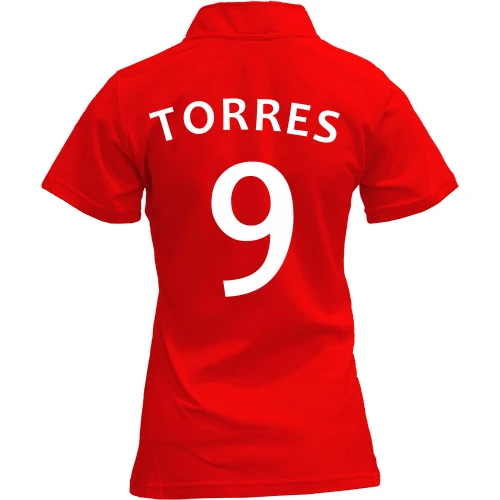 Женская поло с воротником стойкой, Красный, Torres (CHELSEA)