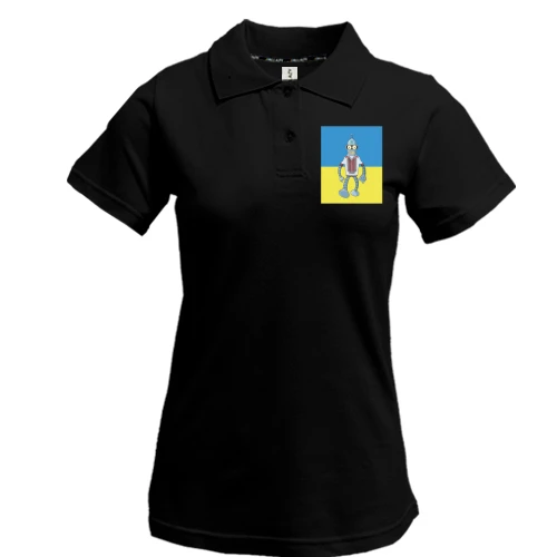 Женская футболка-поло с украинским Бендером