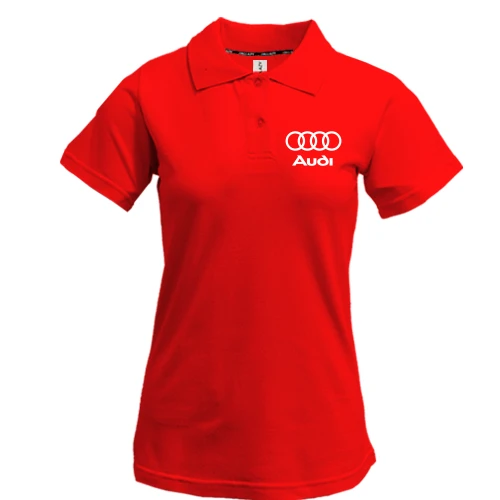 Женская футболка-поло, Красный, Audi (мини)