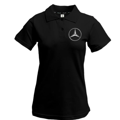 Жіноча футболка-поло, Чорний, Mercedes