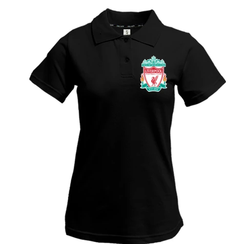 Женская футболка-поло с цветной эмблемой Liverpool