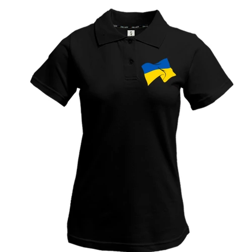 Женская футболка-поло Украинское знамя
