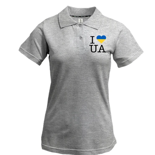 Женская футболка-поло "I ♥ UA"