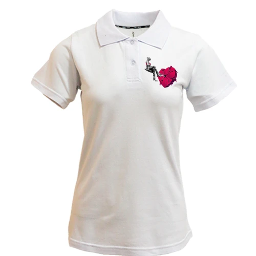 Жіноча футболка-поло "Харлі Квін і розбите серце"