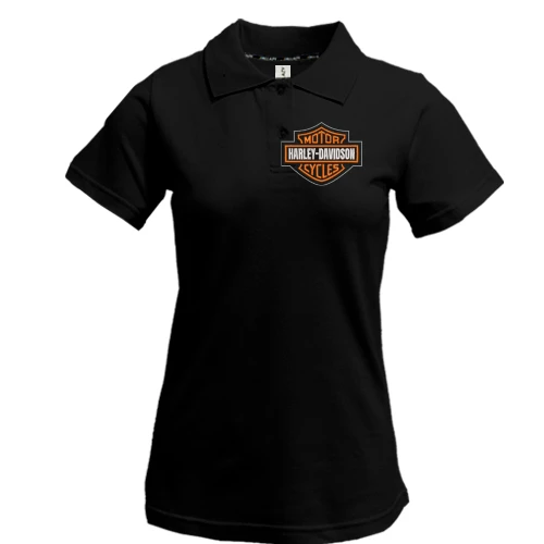 Женская футболка-поло с лого Harley-Davidson на груди