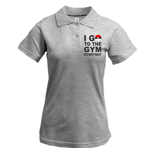 Женская футболка-поло Go to the gym