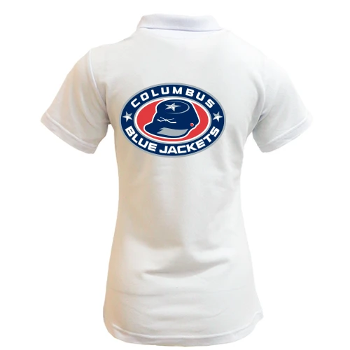 Женская футболка-поло Columbus Blue Jackets с кепи