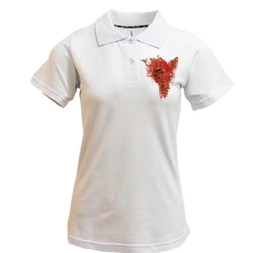 Женская футболка-поло с орлом в листве