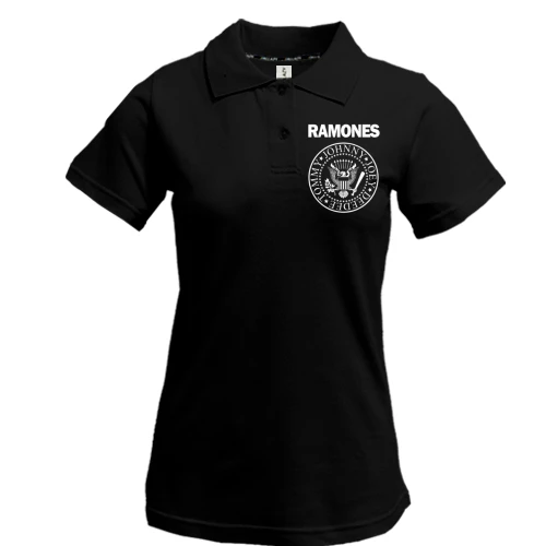 Жіноча футболка-поло, чорний, Ramones