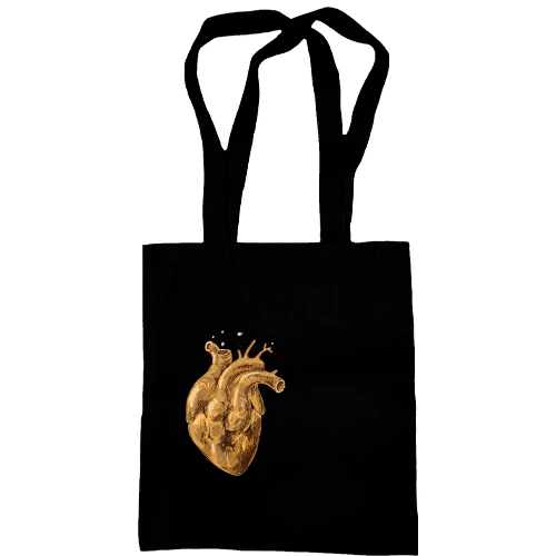 Сумка шоппер, Черный, Golden Heart