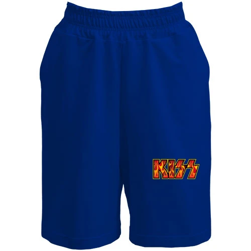 Чоловічі шорти, Синій, KISS (fire logo)