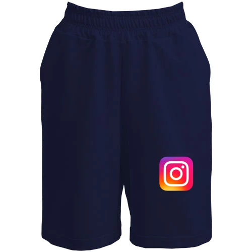 Чоловічі шорти, синій, з логотипом Instagram