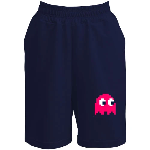 Мужские шорты, Синий, с мобом из игры Pac man