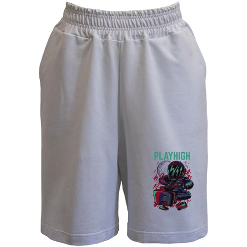 Мужские шорты, Белый, PlayHigh