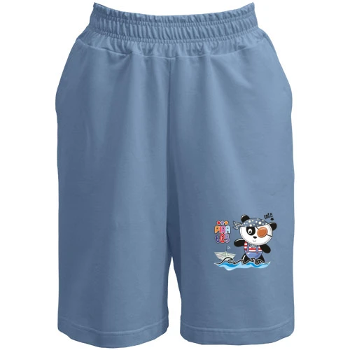 Чоловічі шорти, Синій, Cute Pirates Panda