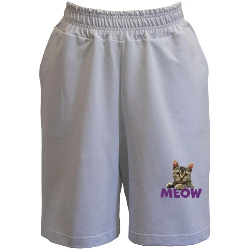 Чоловічі шорти, Білий, Meow (mini)