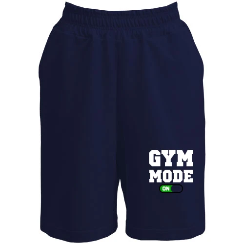 Мужские шорты, Синий, Gym Mode On