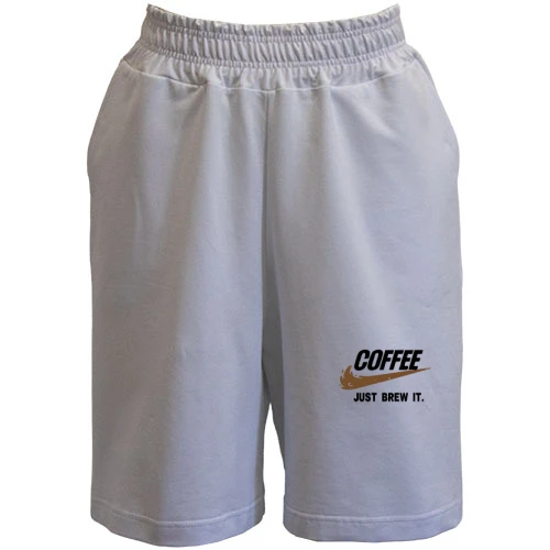 Чоловічі шорти, Білий, COFFEE. Just brew it.