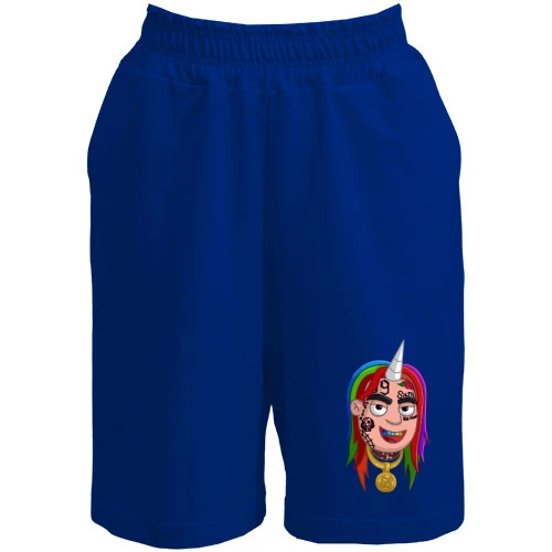 Чоловічі шорти, Синій, Tekashi unicorn