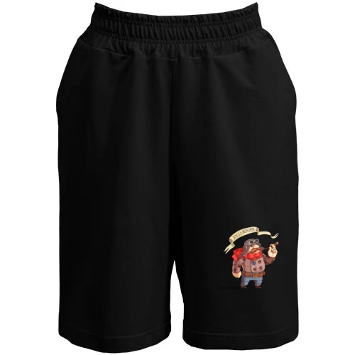 Мужские шорты, Черный, Jolly roger