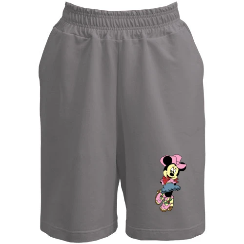 Чоловічі шорти, Сірий, Minnie Mouse cowboy