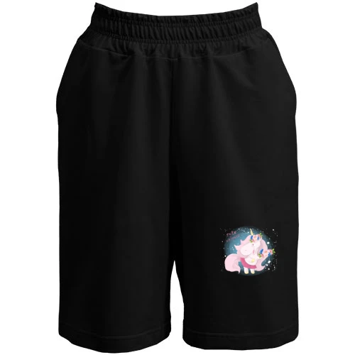 Чоловічі шорти Baby unicorn in a skirt