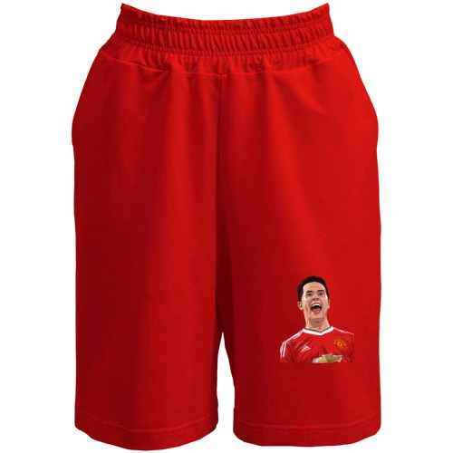 Мужские шорты, Красный, с футболистом Манчестера