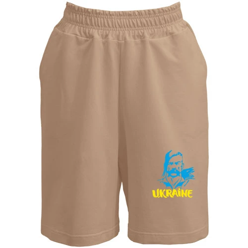 Мужские шорты, Бежевый, с казаком "Ukraine"
