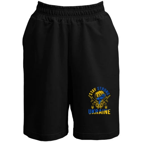 Мужские шорты, Черный, "Ukraine stay strong"