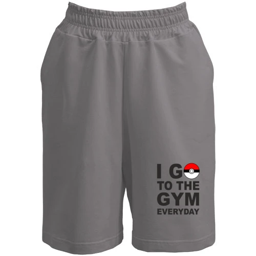 Мужские шорты, Серый, Go to the gym