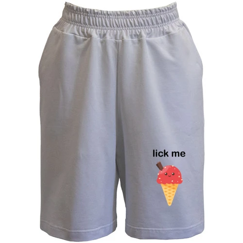 Чоловічі шорти, Білий, Lick me