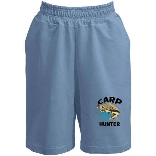 Мужские шорты, Синий, с карпом и приманкой «Carp Hunter»
