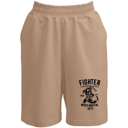 Мужские шорты, Белый, Fighter Mixed Martial