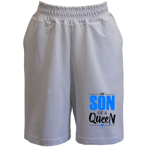 Чоловічі шорти, Білий, Son of a queen